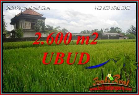 2,600 m2 Land in Ubud Bali for sale TJUB701